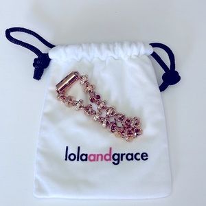 Lola & Grace Rondelle Rose Gold Swarovski Crystals Bracelet, Not Worn